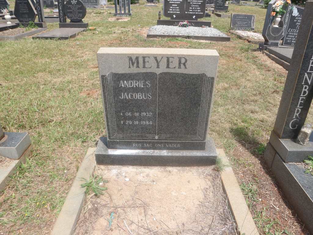MEYER Andries Jacobus 1932-1984