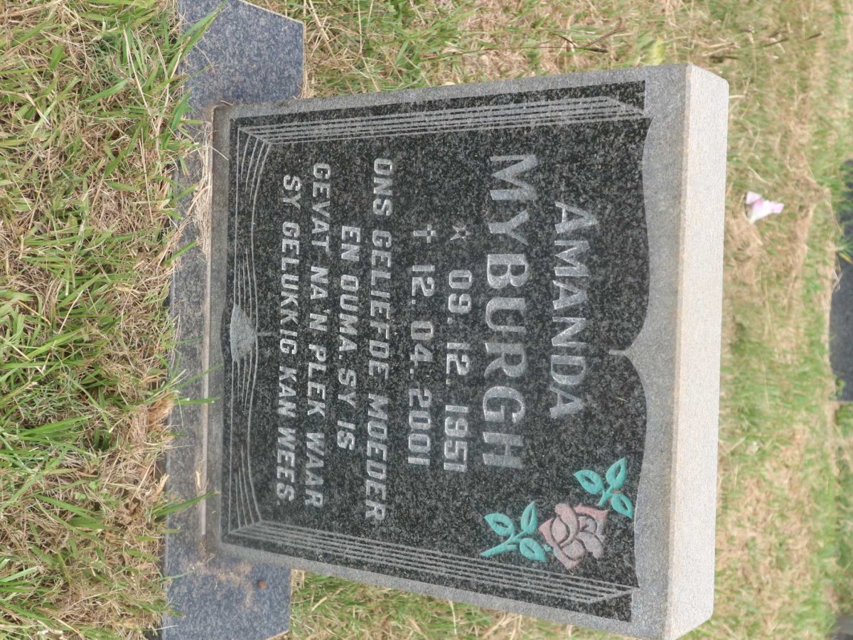 MYBURGH Amanda 1951-2001