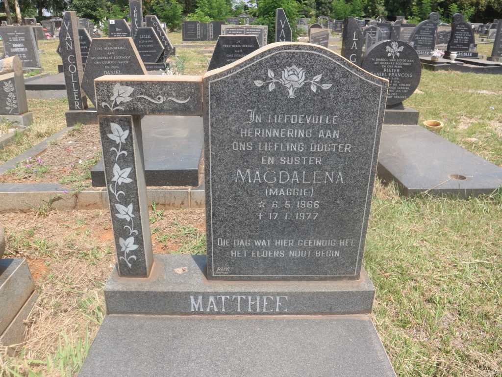 MATTHEE Magdalena 1966-1977