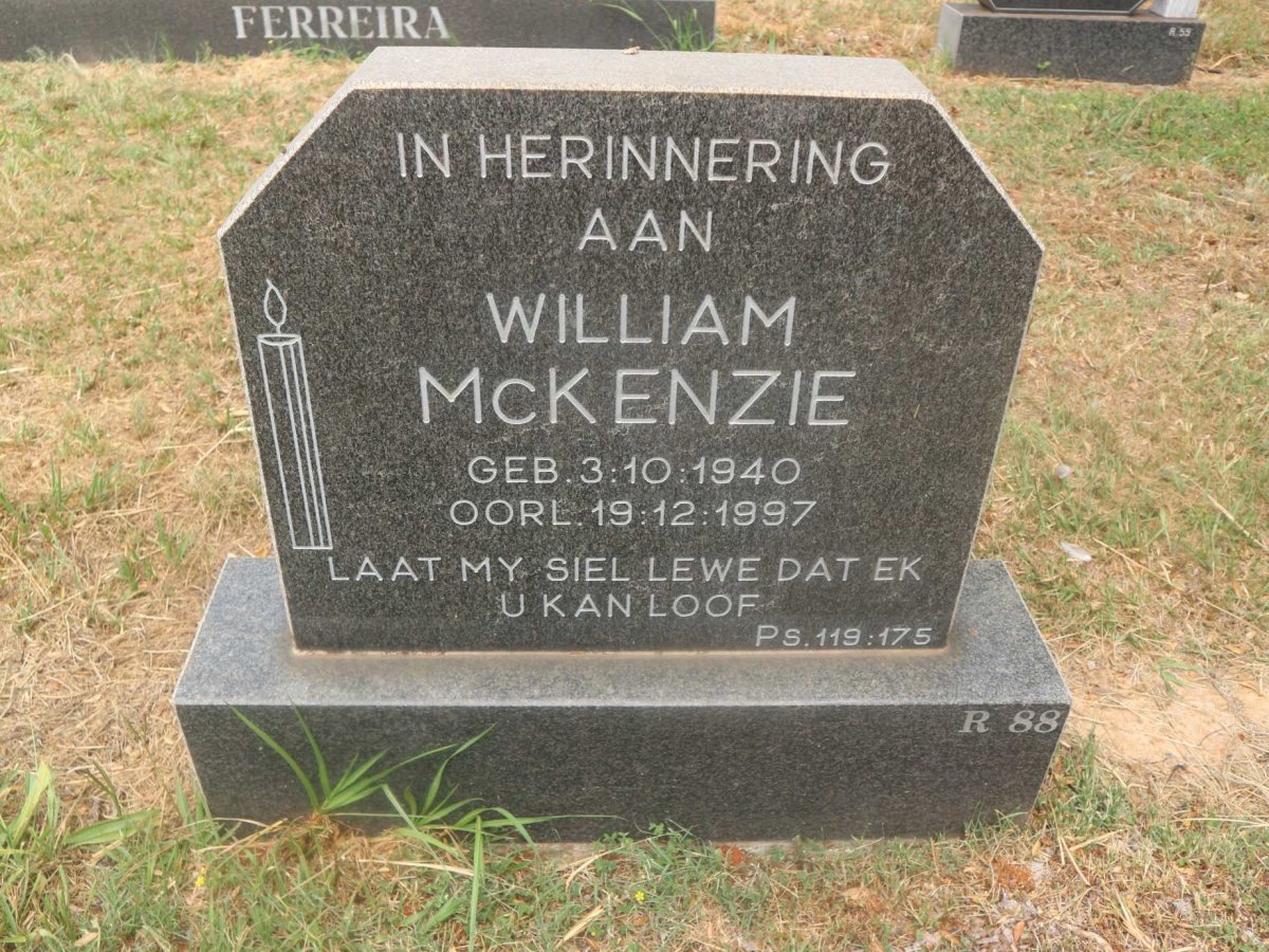 McKENZIE William 1940-1997