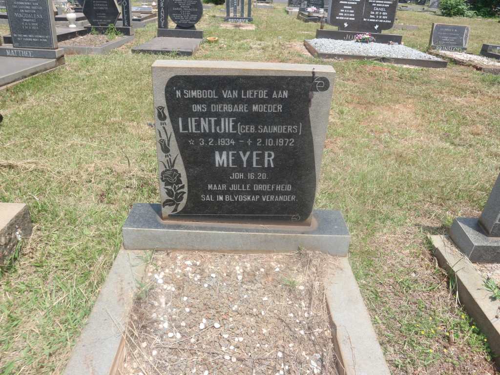 MEYER Lientjie nee SAUNDERS 1934-1972
