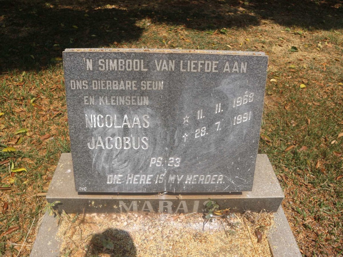 MARAIS Nicolaas Jacobus 1968-1991