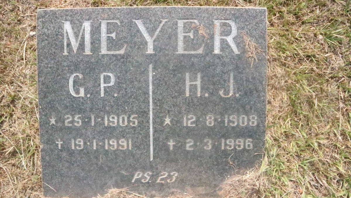 MEYER G.P. 1905-1991 &amp; H.J. 1908-1996