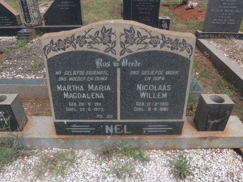 NEL Nicolaas Willem 1910-1981 &amp; Martha Maria Magdalena 1911-1973