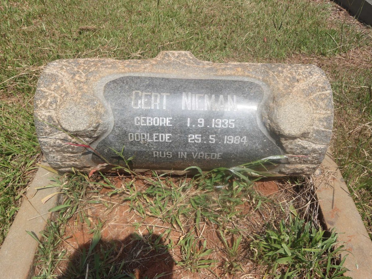 NIEMAN Gert 1935-1984