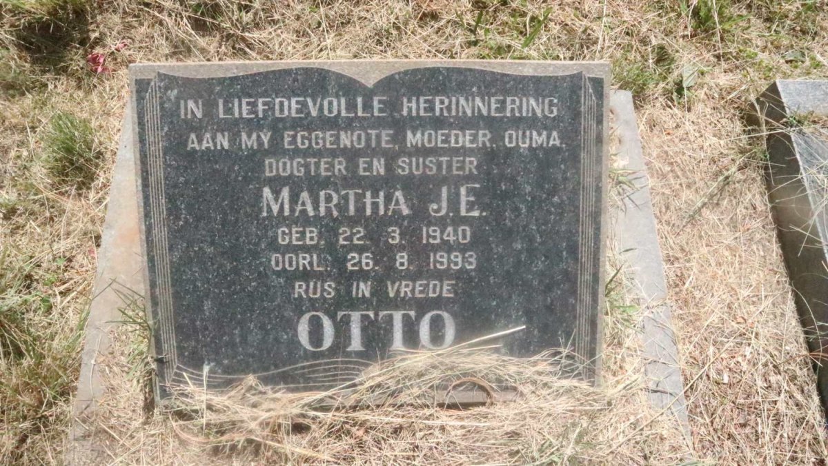 OTTO Martha J.E. 1940-1993