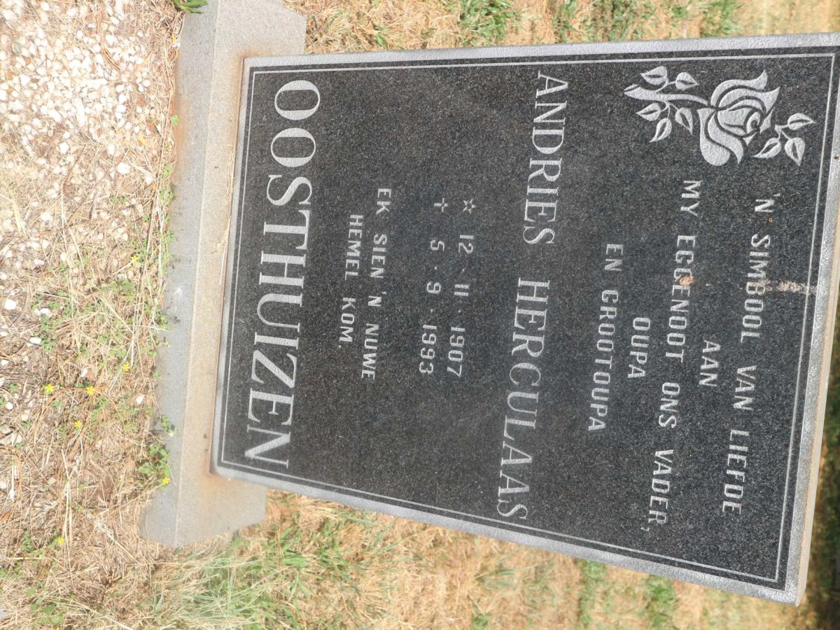OOSTHUIZEN Andries Herculaas 1907-1993