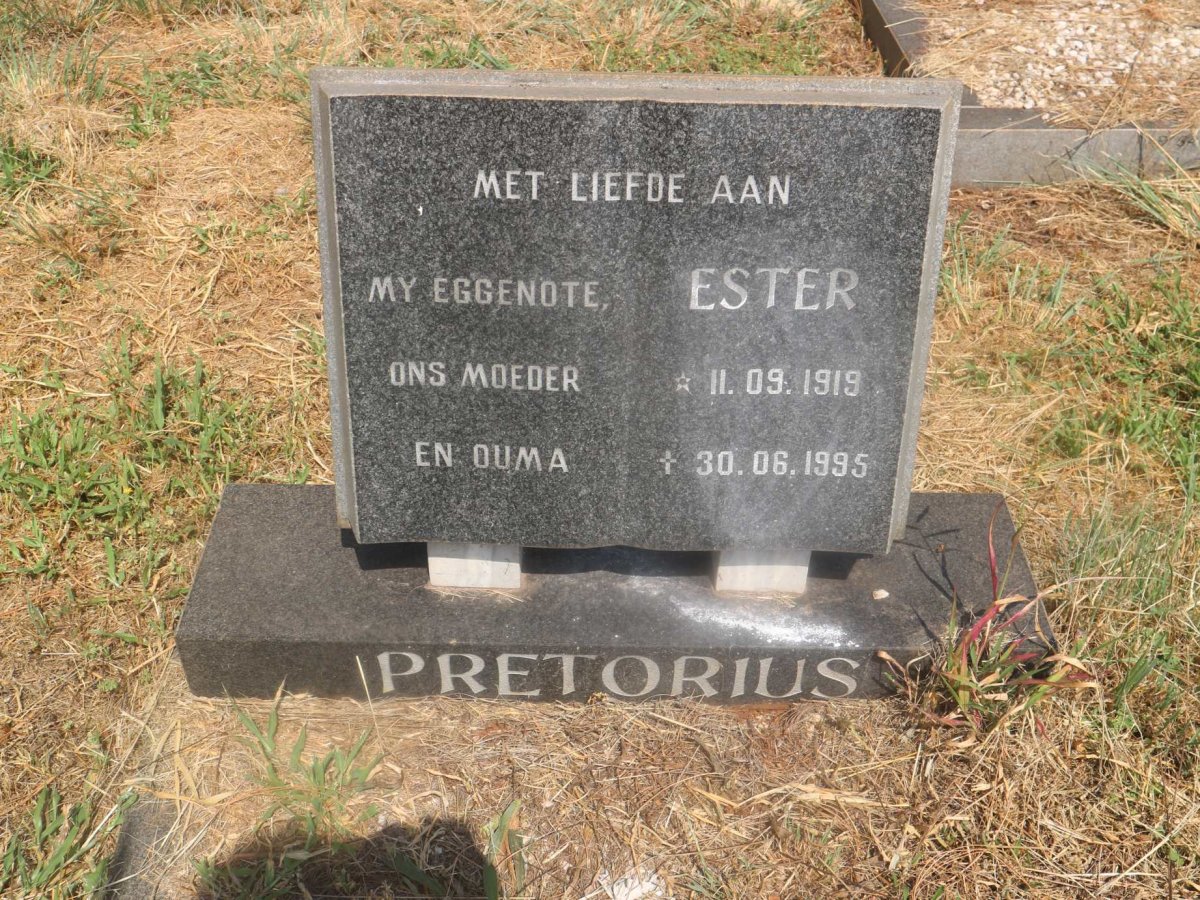 PRETORIUS Ester 1919-1995