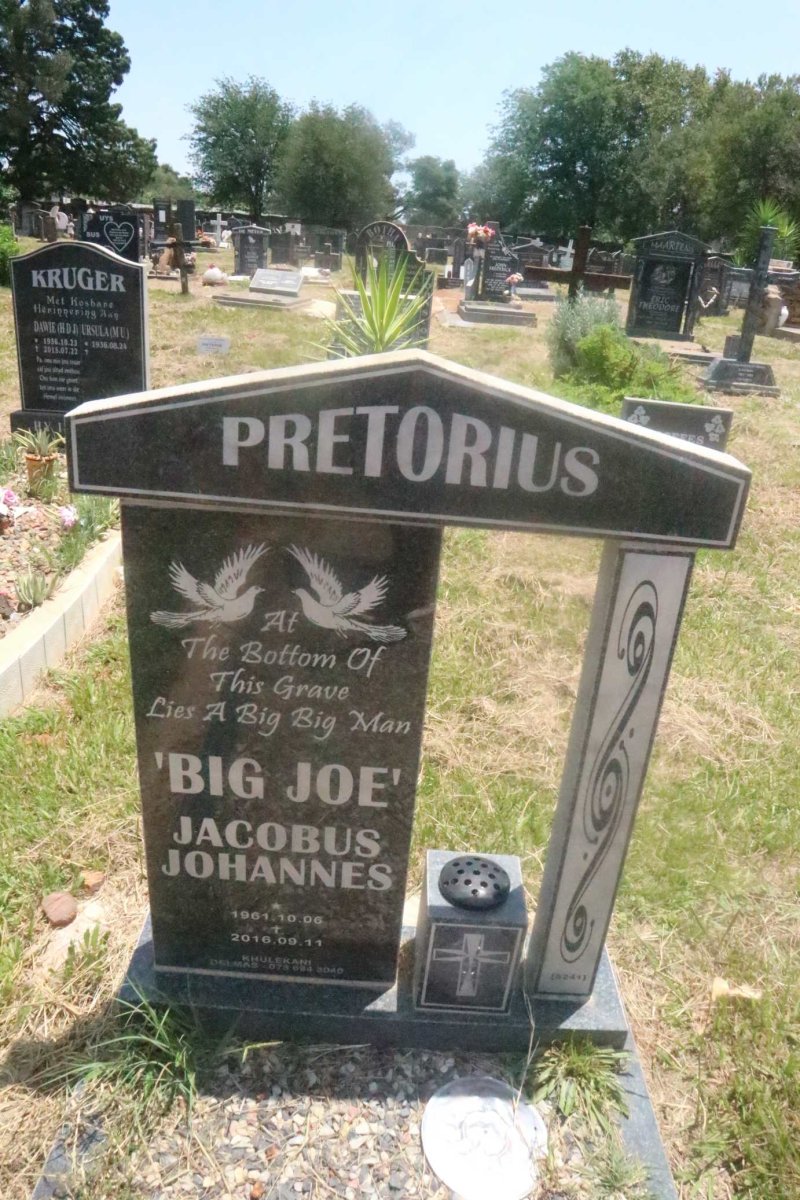 PRETORIUS Jacobus Johannes 1961-2016