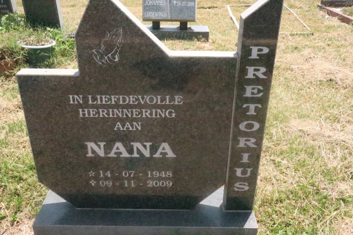 PRETORIUS Nana 1948-2009