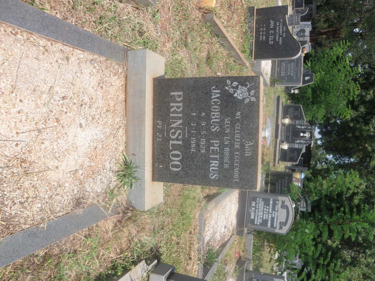 PRINSLOO Jacobus Petrus 1929-1984