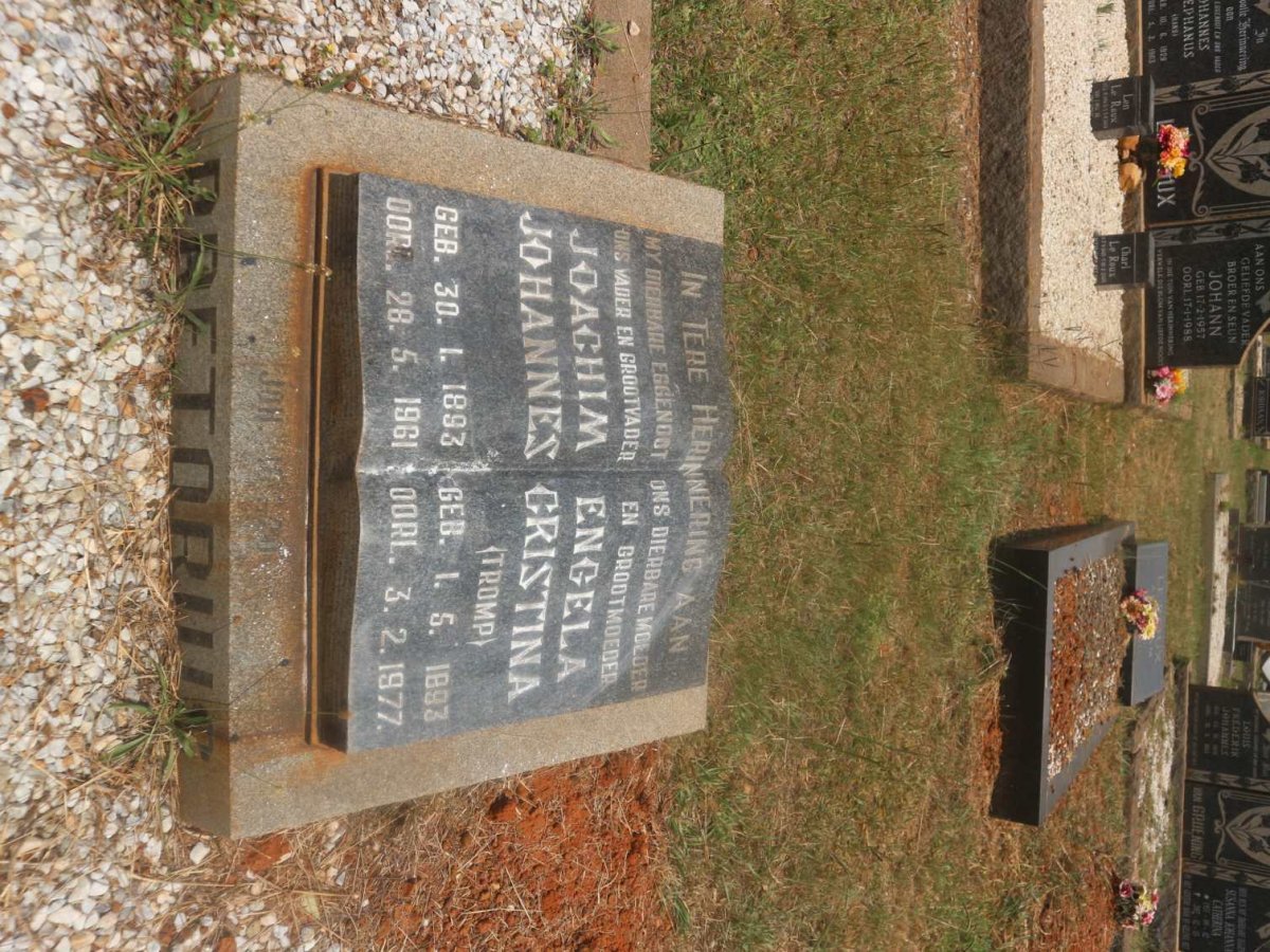 PRETORIUS Joachim Johannes 1893-1961 &amp; Engela Christina TROMP 1893-1977