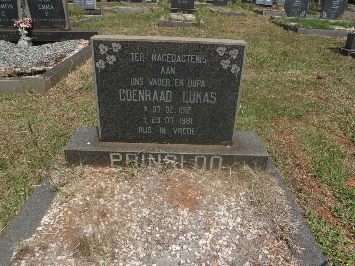 PRINSLOO Coenraad Lukas 1912-1981