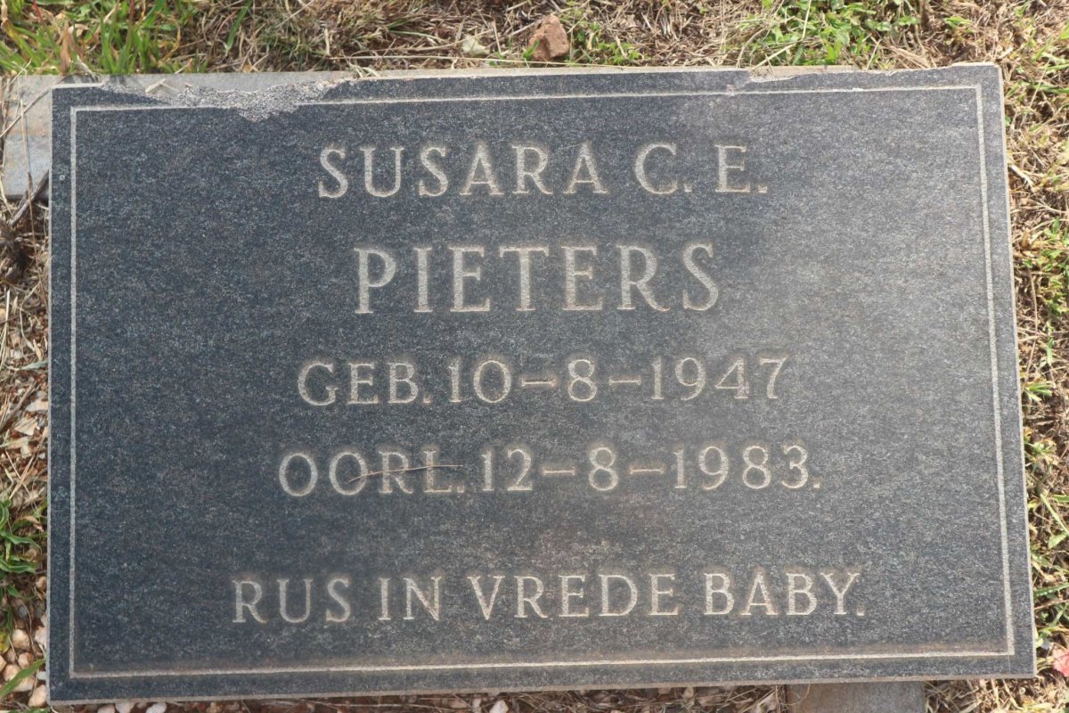 PIETERS Susara C.E. 1947-1983