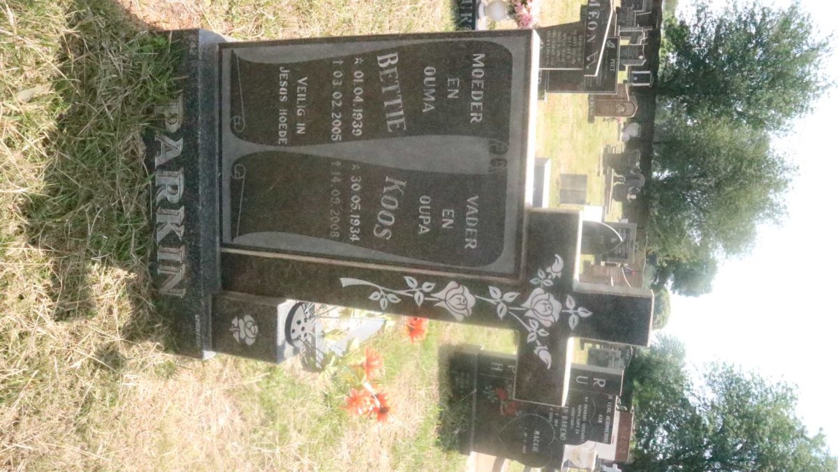 PARKIN Koos 1934-2008 &amp; Bettie 1939-2005