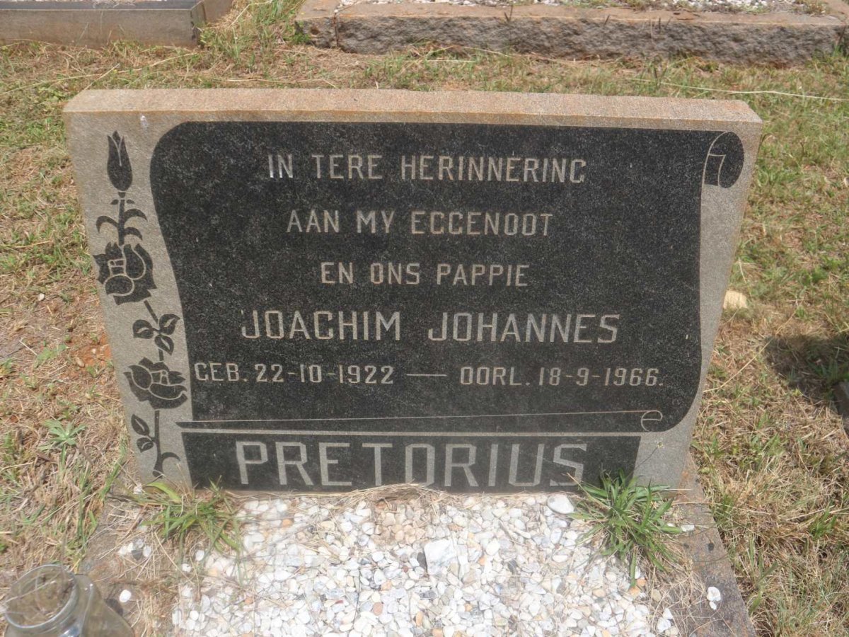 PRETORIUS Joachim Johannes 1922-1966