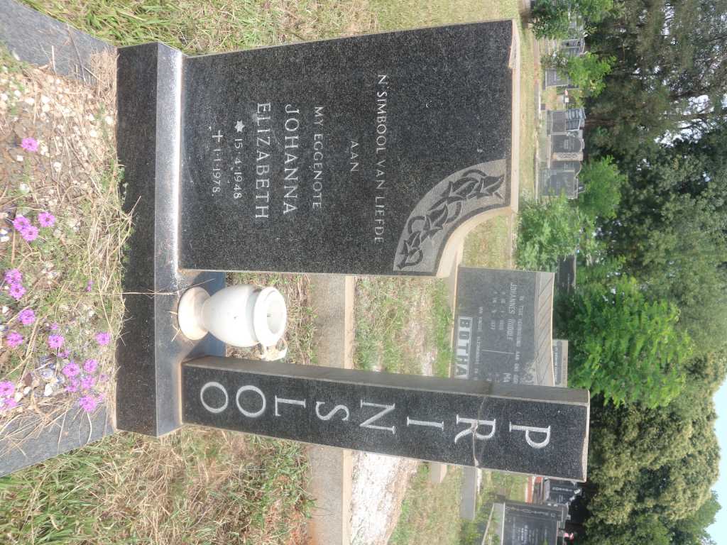 PRINSLOO Johanna Elizabeth 1948-1978