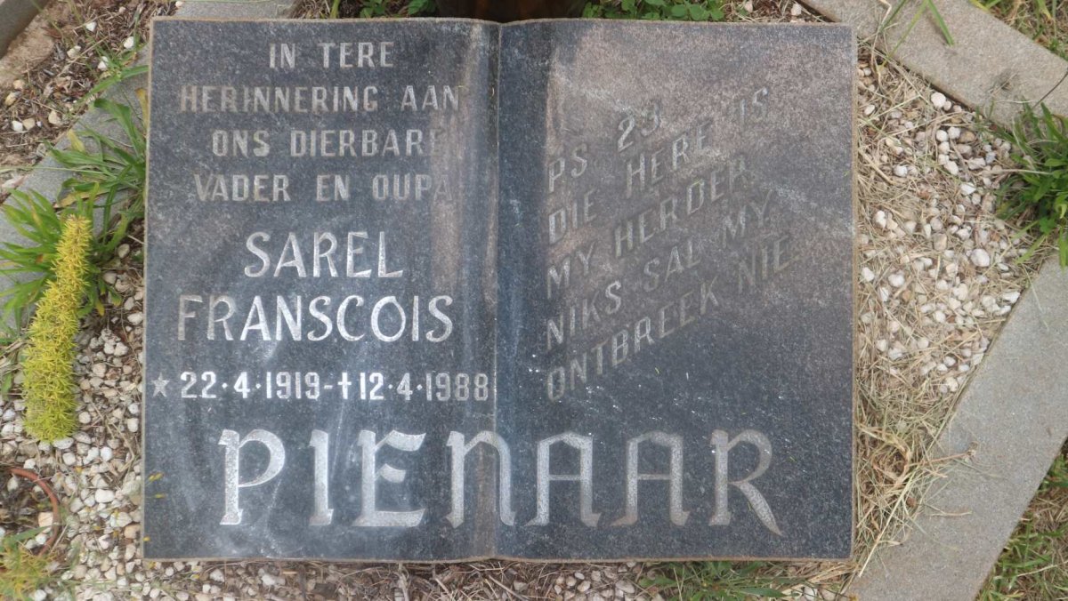 PIENAAR Sarel Francois 1919-1988