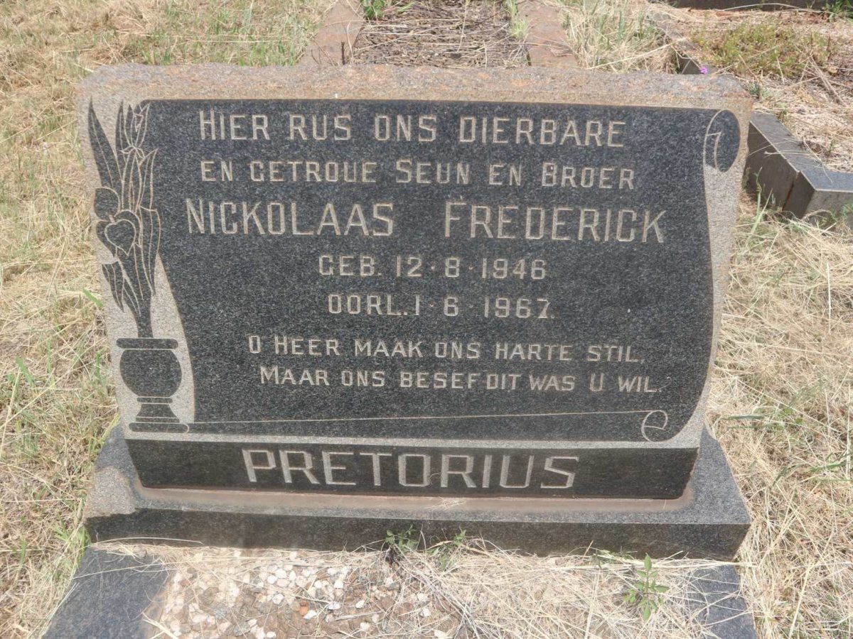 PRETORIUS Nickolaas Frederick 1946-1967