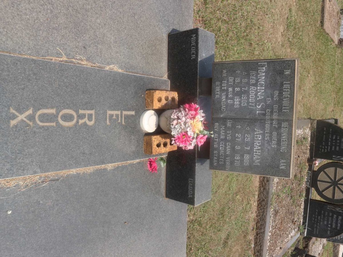ROUX Abraham, le 1905-1970 &amp; Francina S.L. ROODT 1905-1989