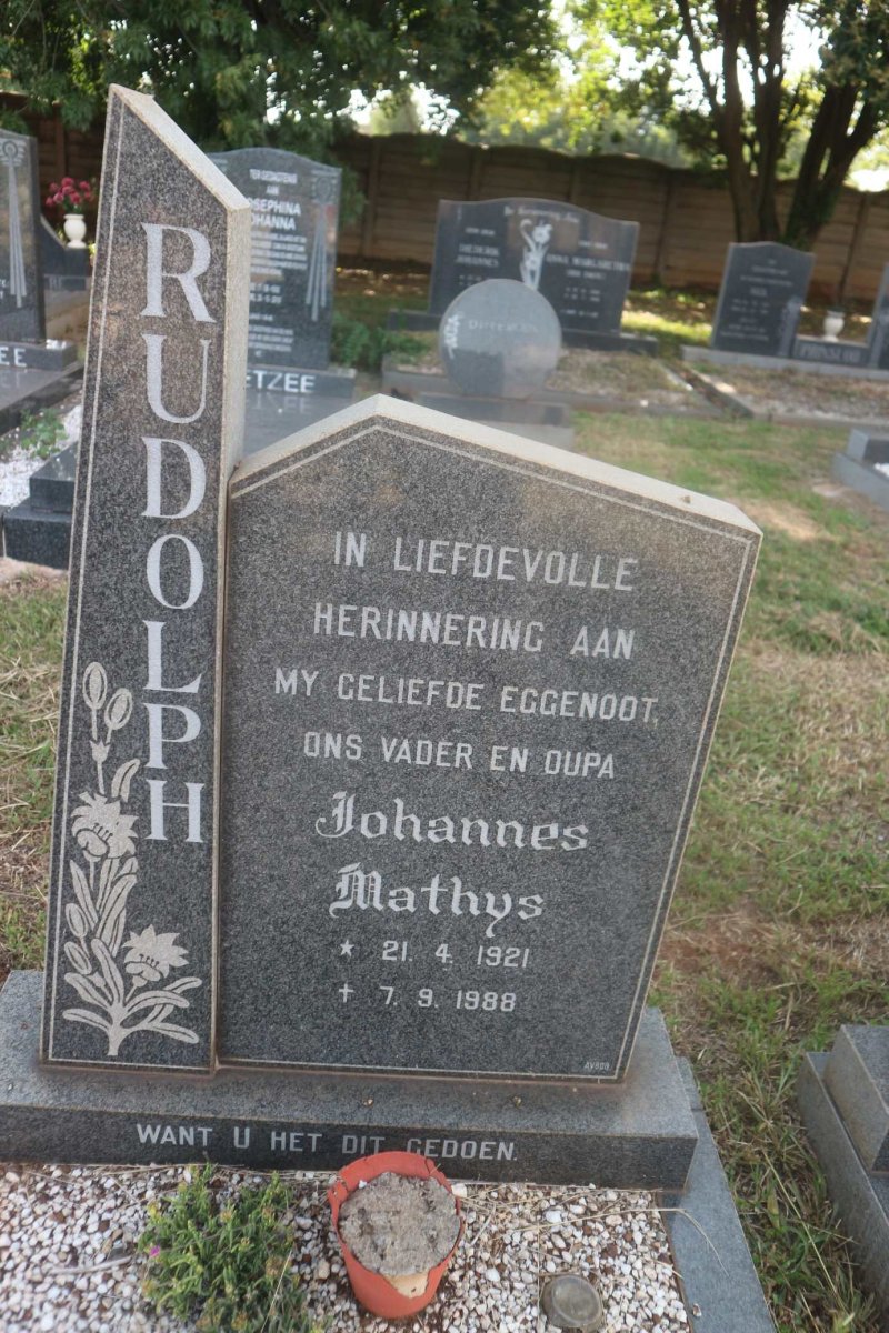 RUDOLPH Johannes Mathys 1921-1988