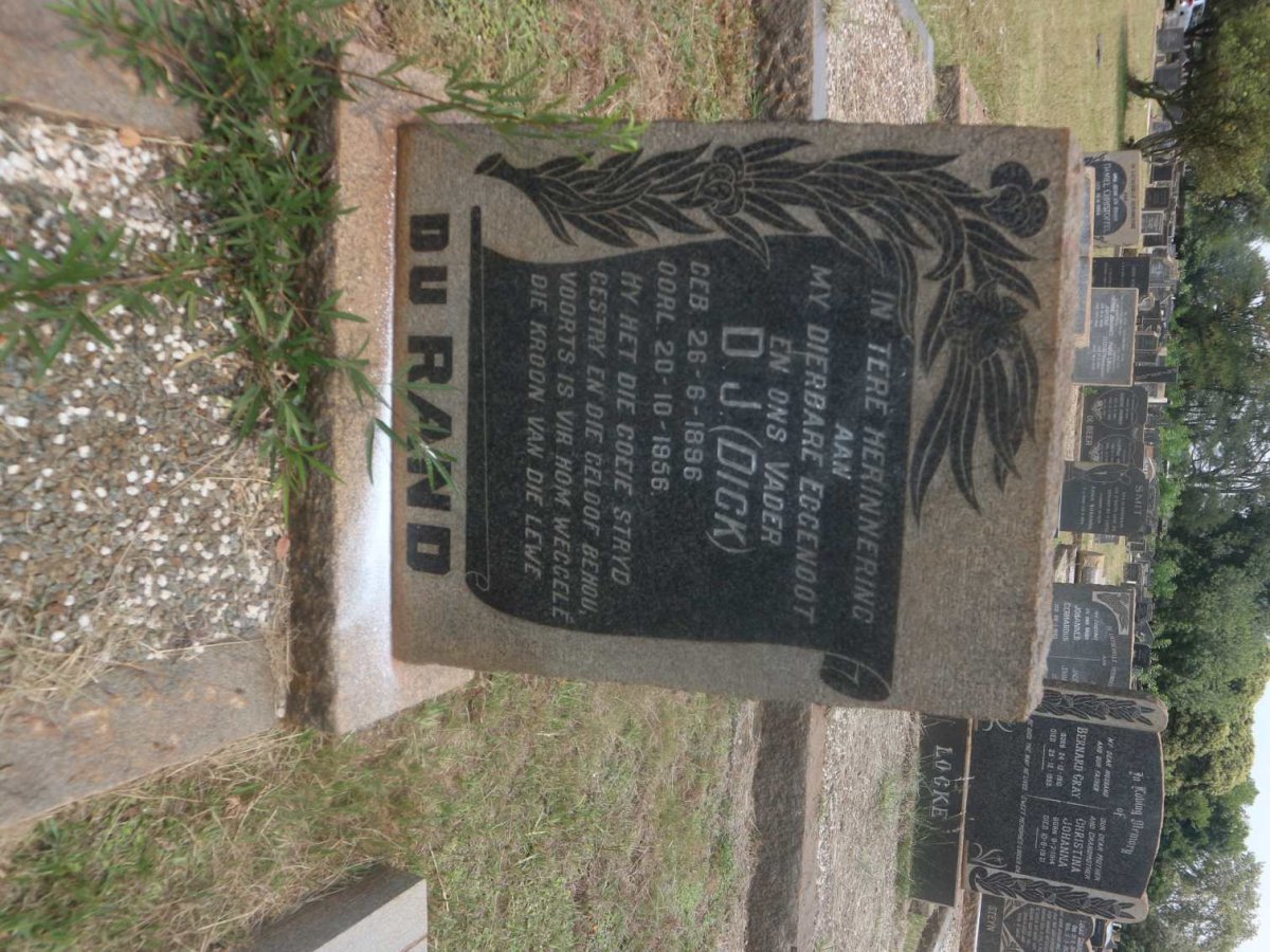 RAND D.J., du 1896-1956