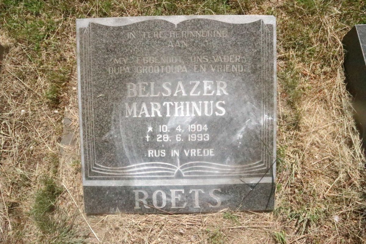 ROETS Belsazer Marthinus 1904-1993