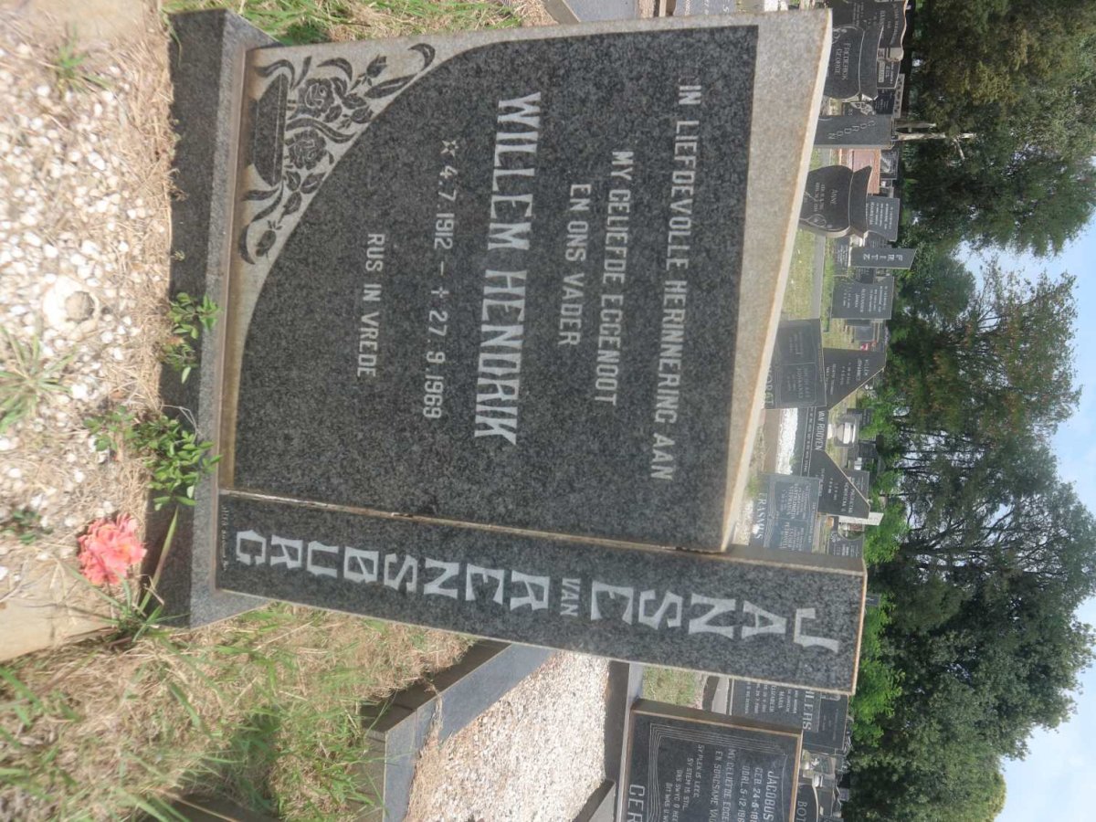RENSBURG Willem Hendrik, Janse van 1912-1969
