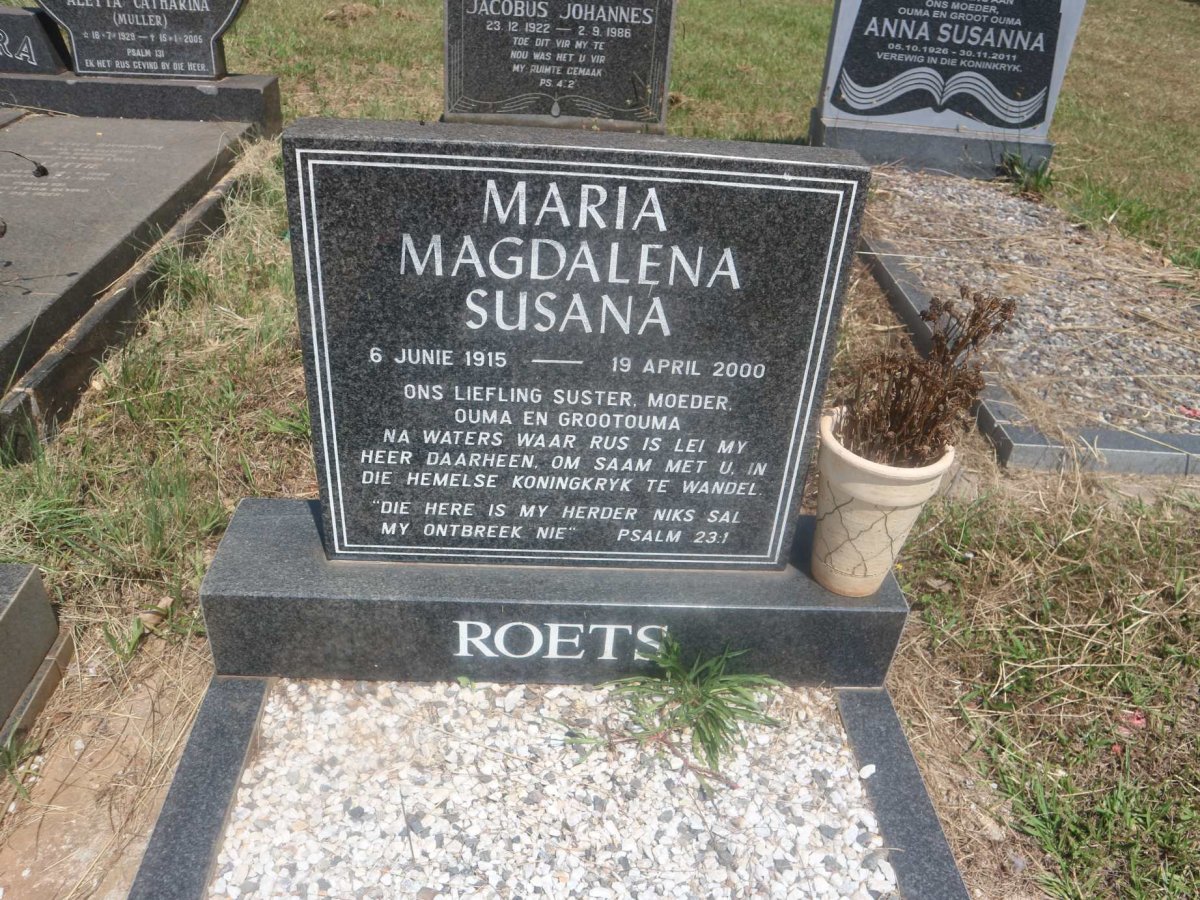 ROETS Maria Magdalena Susana 1915-2000