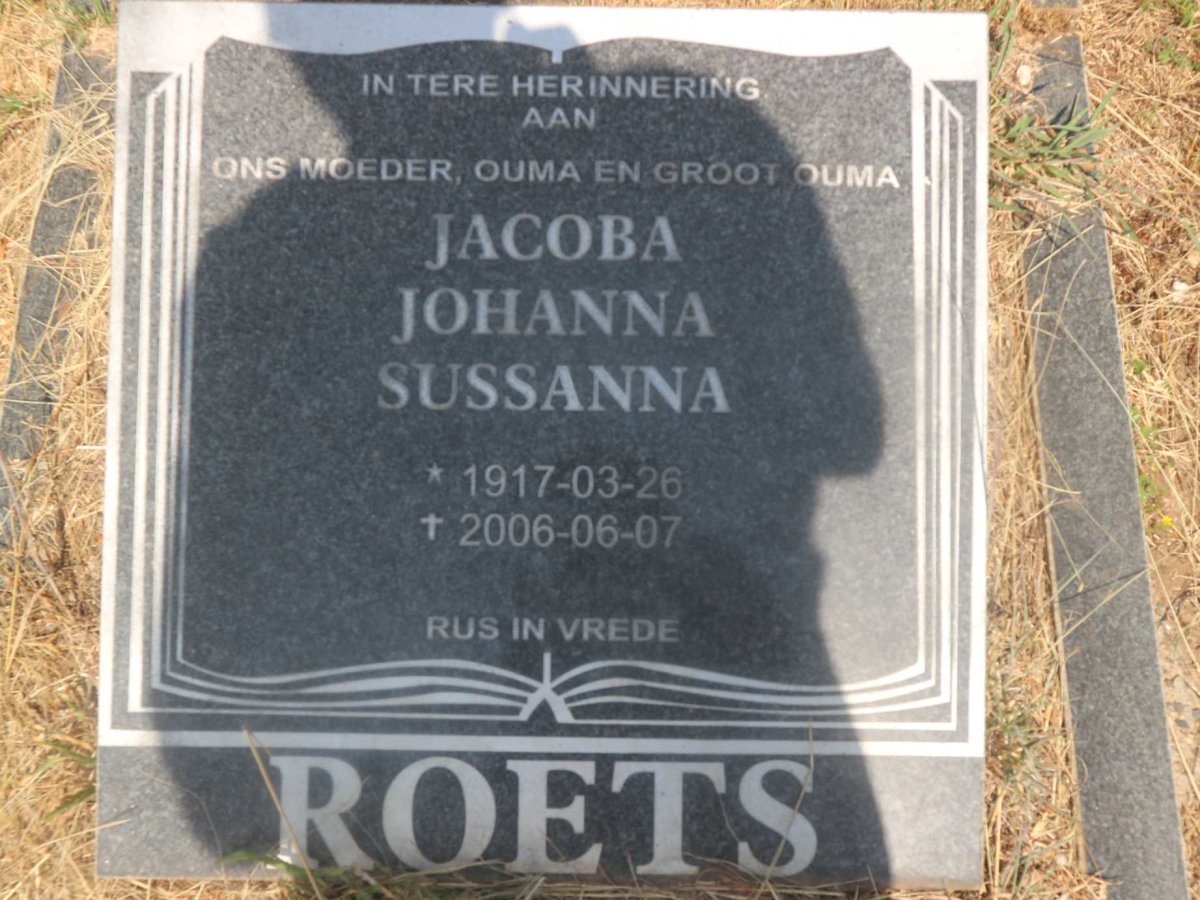 ROETS Jacoba Johanna Sussanna 1917-2006