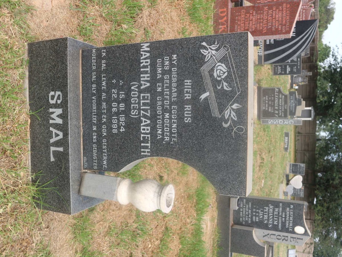 SMAL Martha Elizabeth nee VOGES 1924-1998