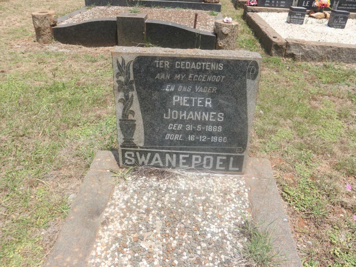 SWANEPOEL Pieter Johannes 1889-1960