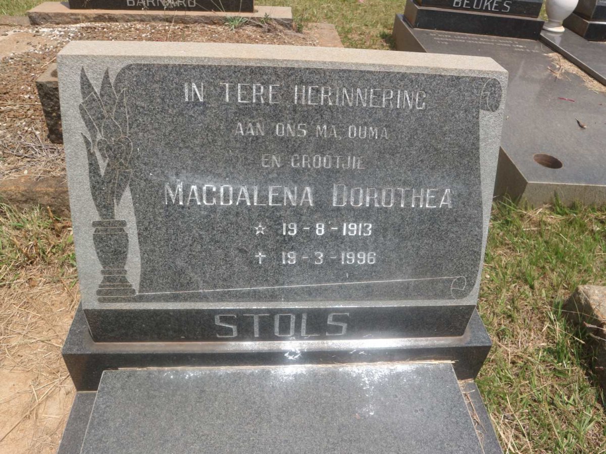STOLS Magdalena Dorothea 1913-1996