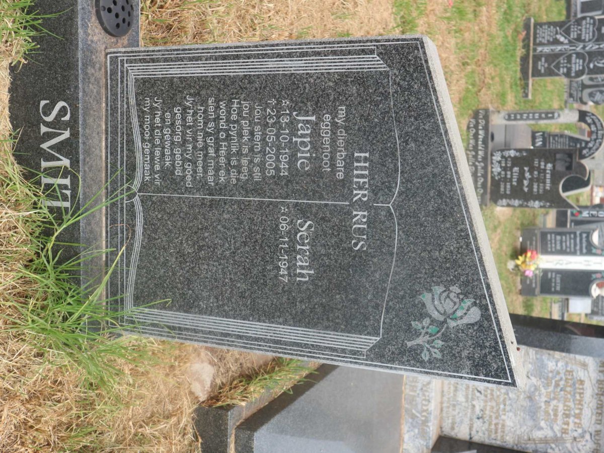 SMIT Japie 1944-2005 &amp; Serah 1947-