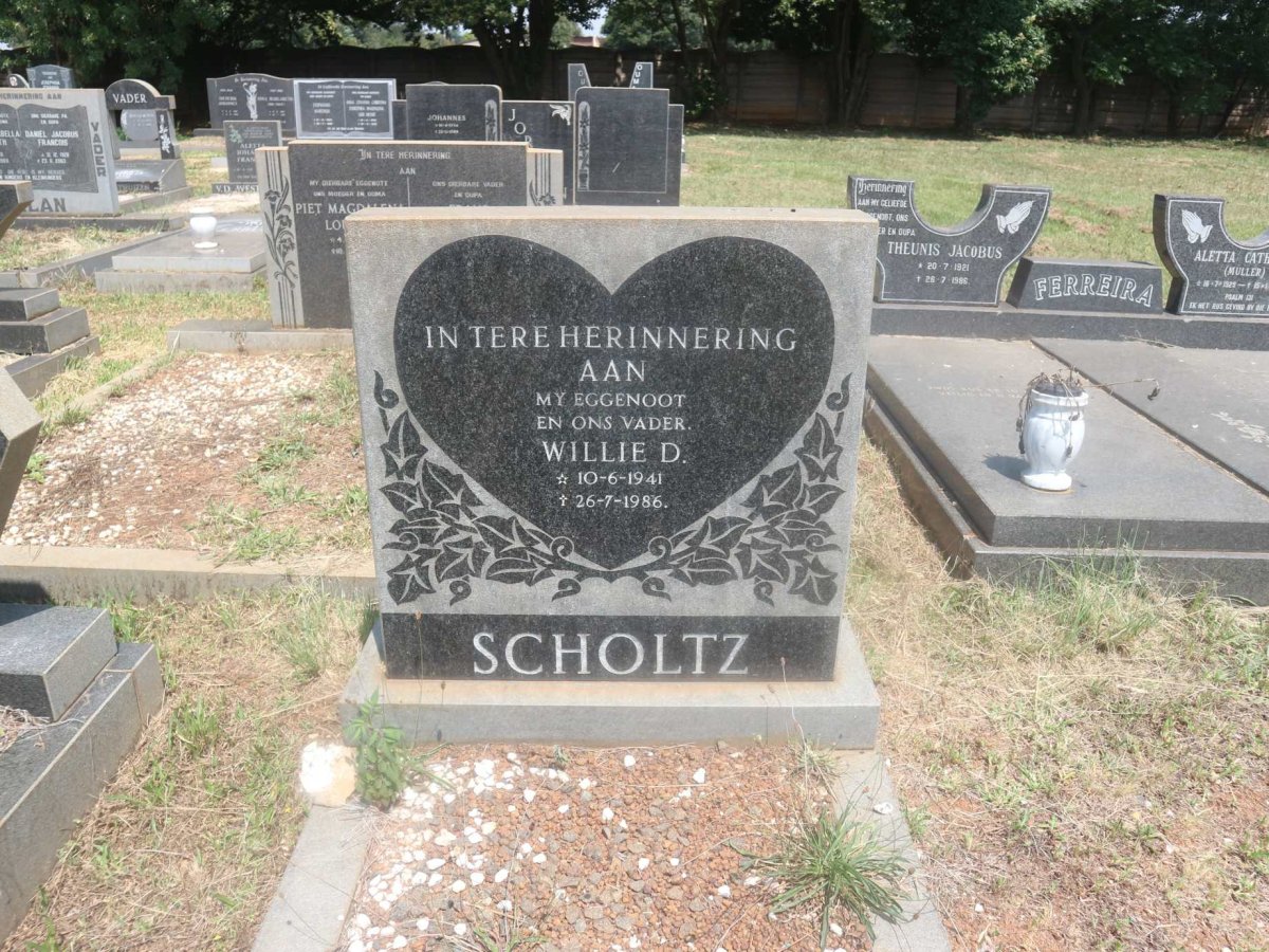 SCHOLTZ Willie D. 1941-1986