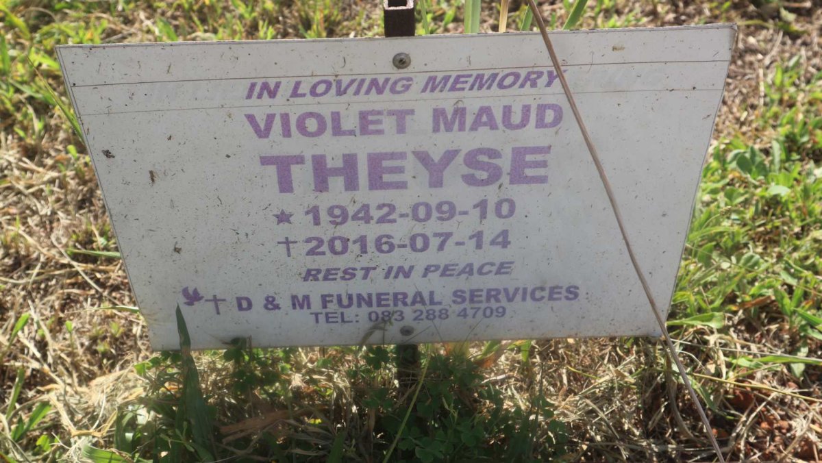 THEYSE Violet Maud 1942-2016