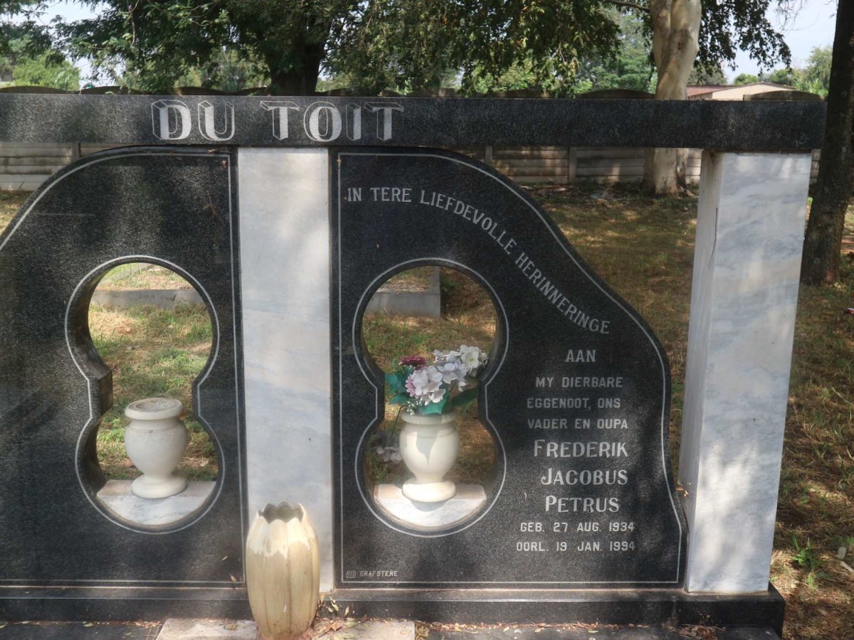 TOIT Frederik Jacobus Petrus , du 1934-1994