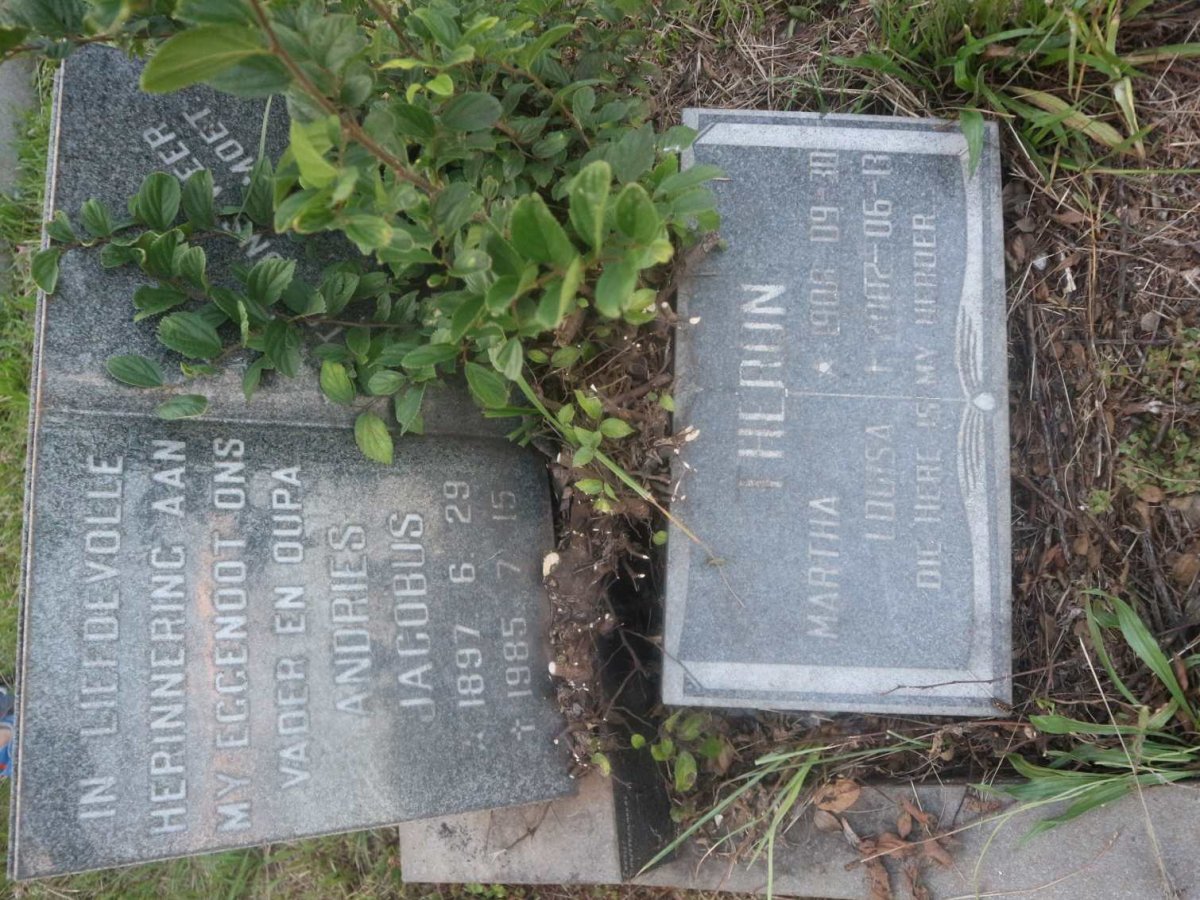 THERON Andries Jacobus 1897-1985 &amp; Martha Louisa 1908-2002