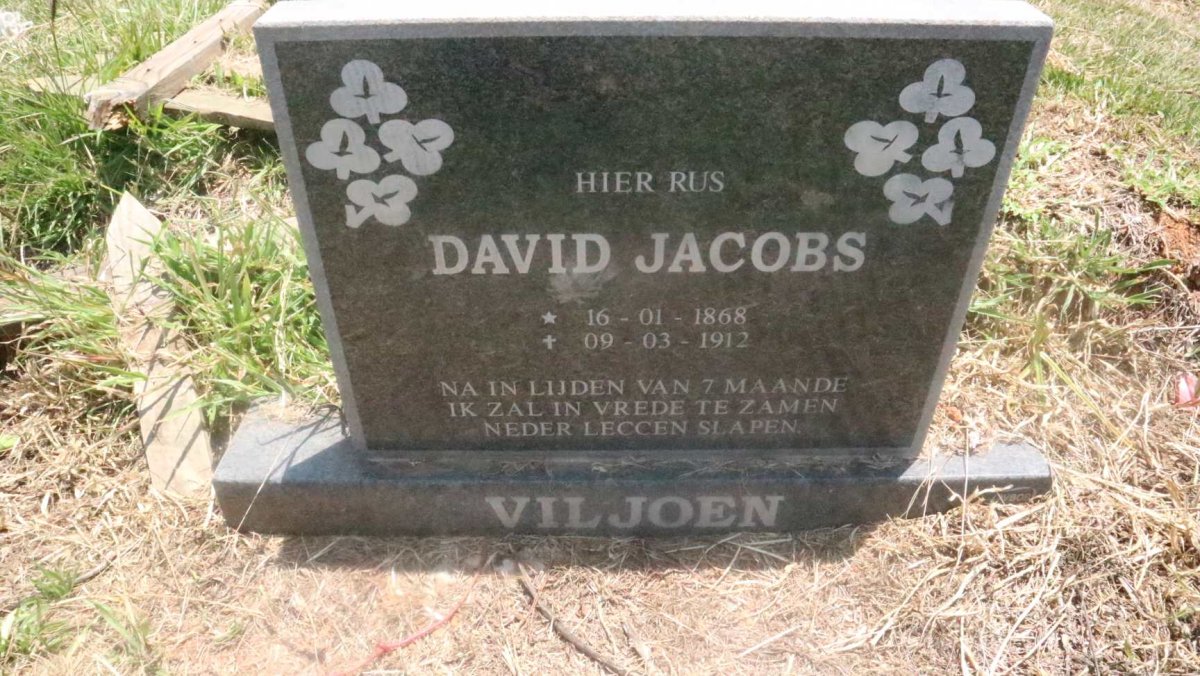 VILJOEN David Jacobs 1868-1912