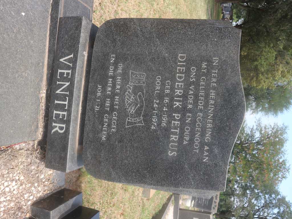 VENTER Diederik Petrus 1916-1974