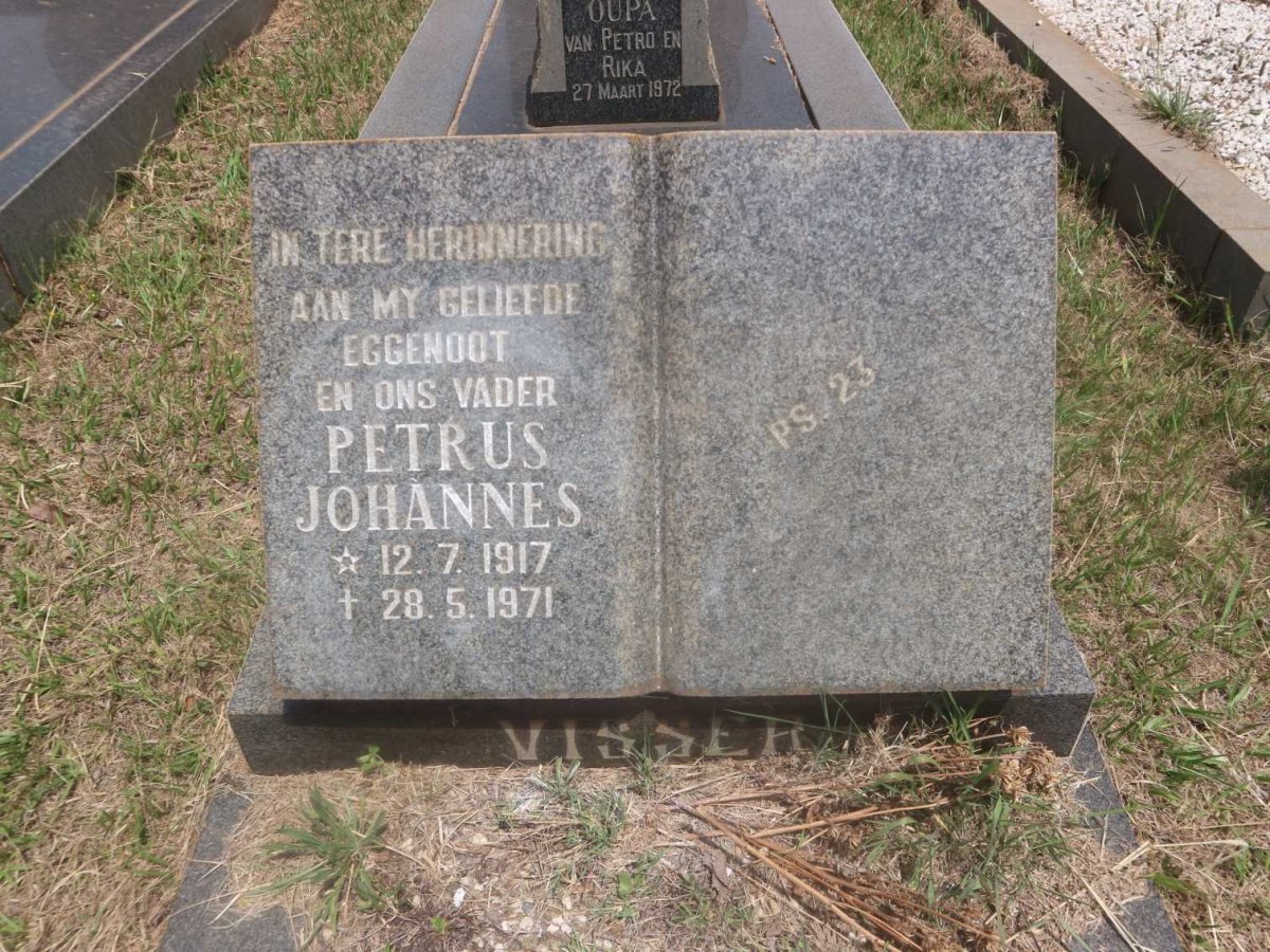 VISSER Petrus Johannes 1917-1971