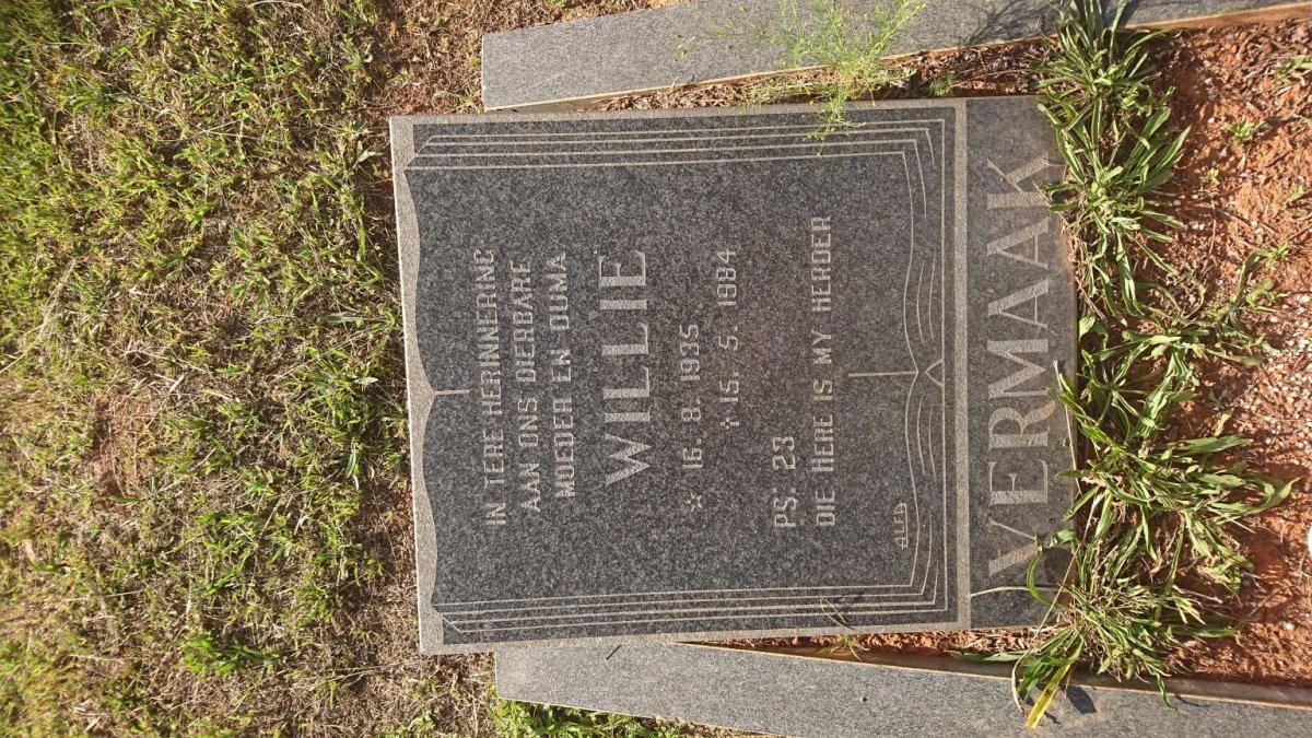 VERMAAK Willie 1935-1984