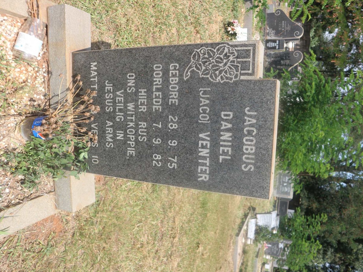 VENTER Jacobus Daniel 1975-1982