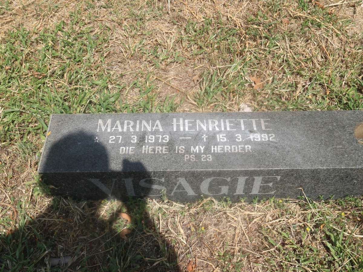 VISAGIE Marina Henriette 1973-1992