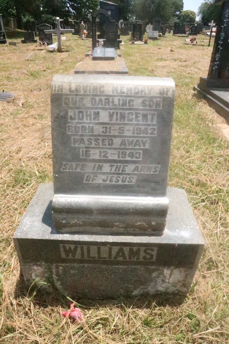 WILLIAMS John Vincent 1942-1943