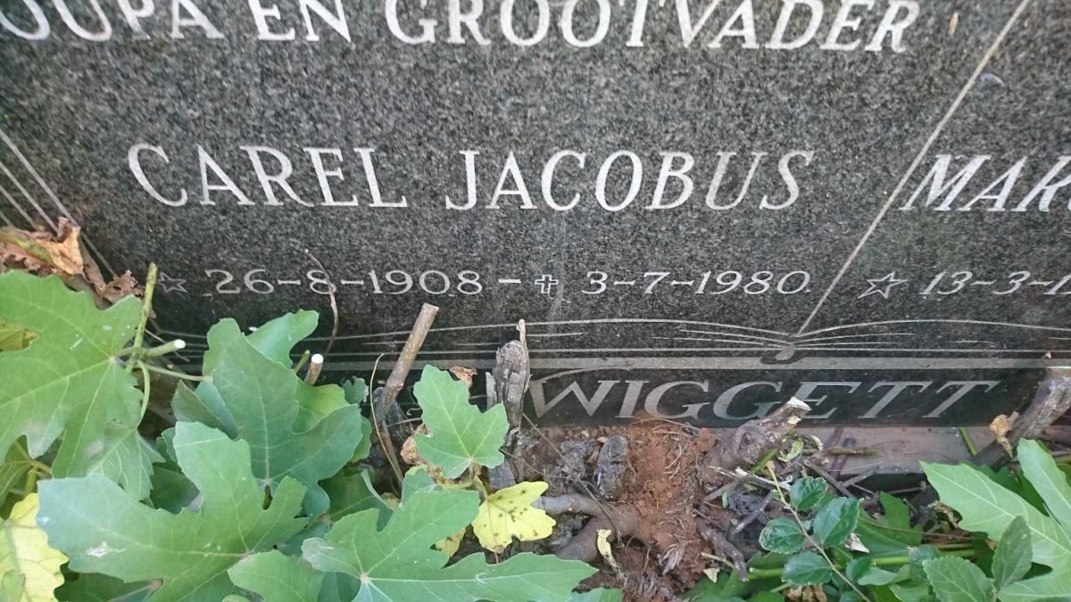 WIGGETT Carel Jacobus 1908-1980 &amp; Margaretha Maria 1908-1992