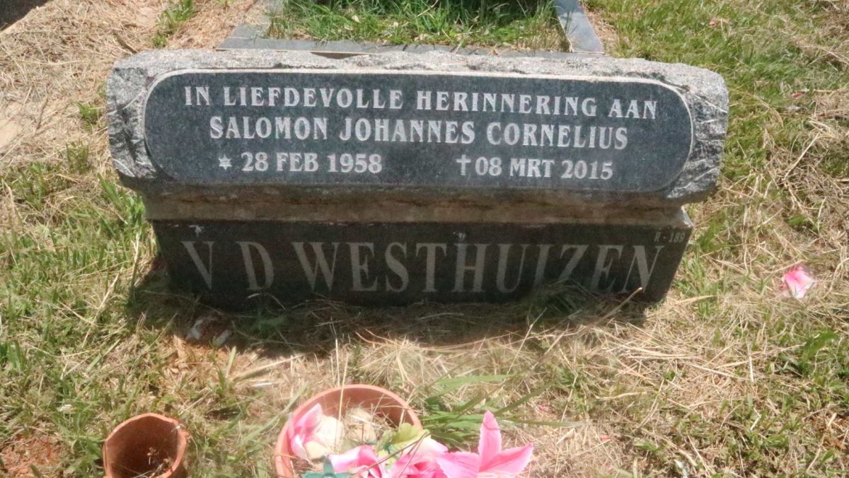 WESTHUIZEN Salomon Johannes Cornelius, v.d. 1958-2015