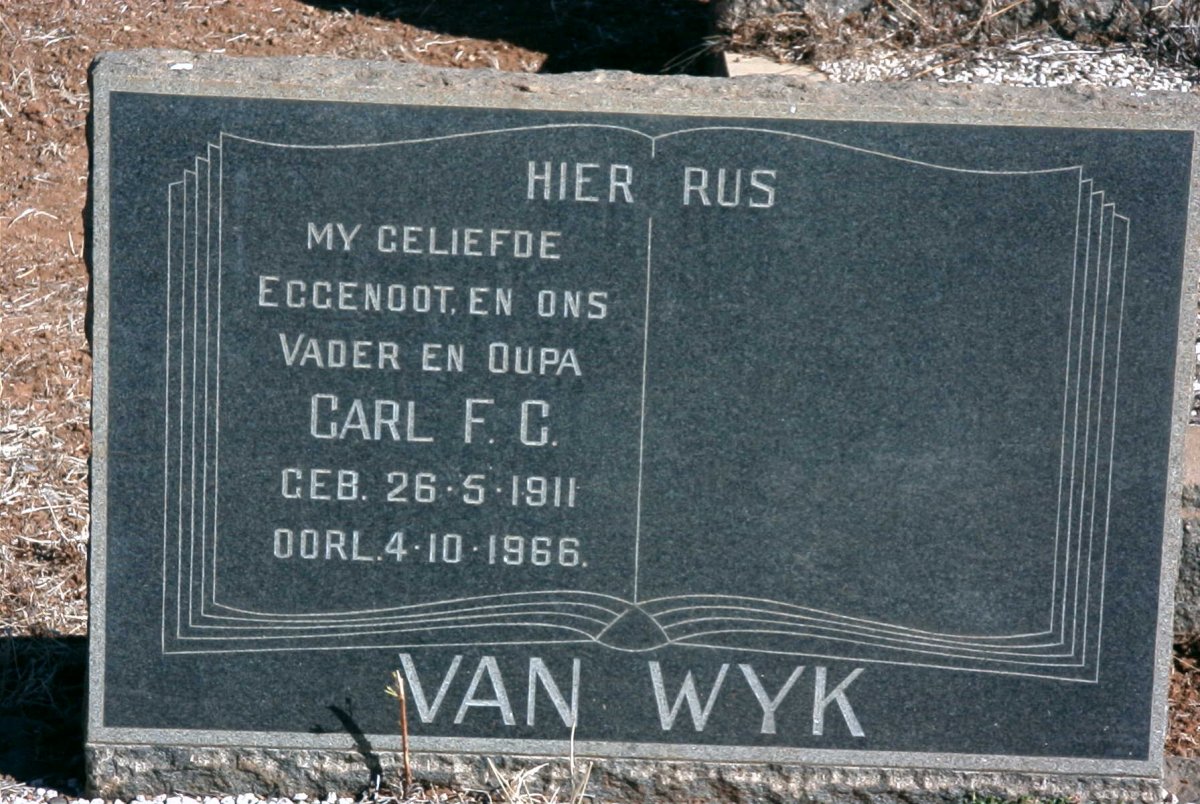 WYK Carl F.C., van 1911-1966