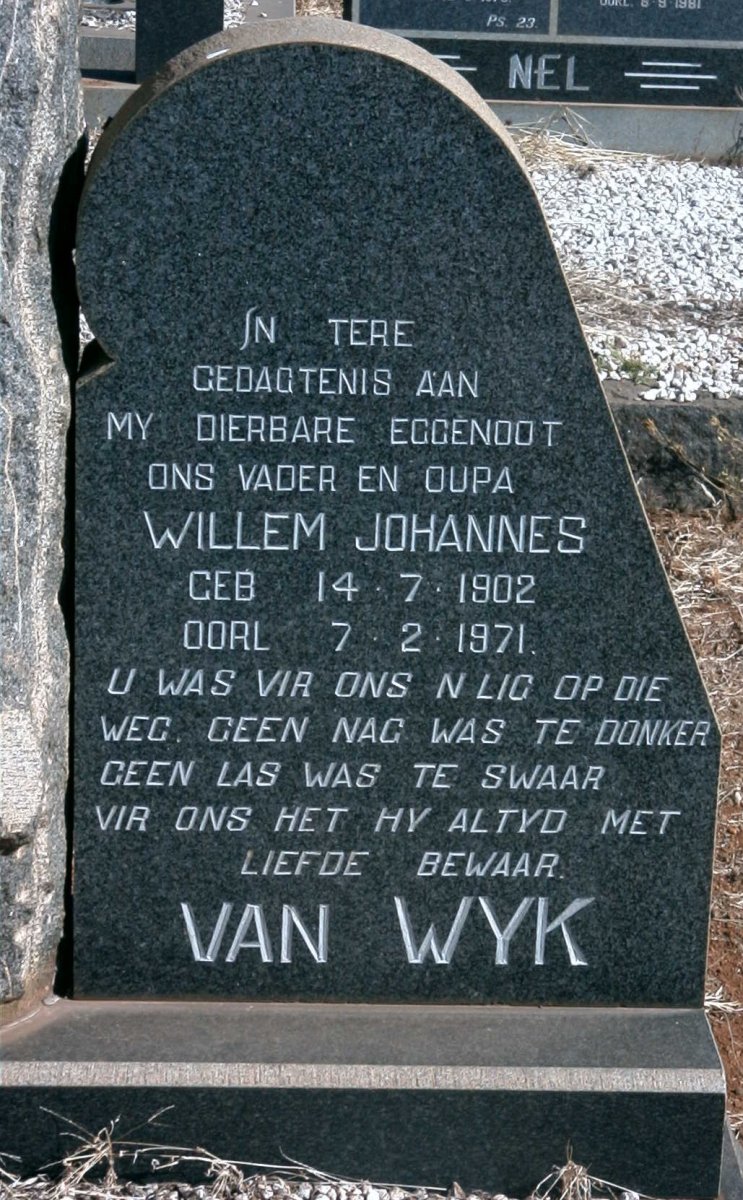 WYK Willem Johannes, van 1902-1971