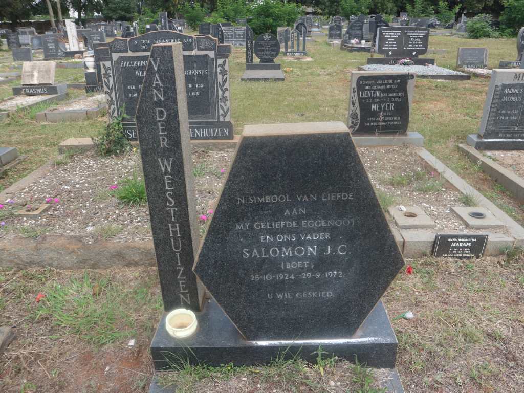 WESTHUIZEN Salomon J.C., van der 1924-1972